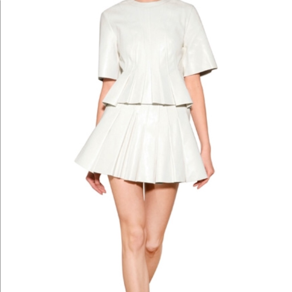 Alexander Wang white leather 2 peace set.